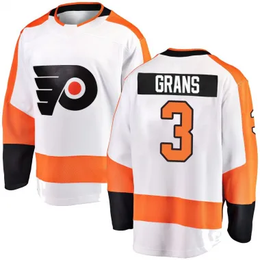 White Men's Helge Grans Breakaway Philadelphia Flyers Away Jersey