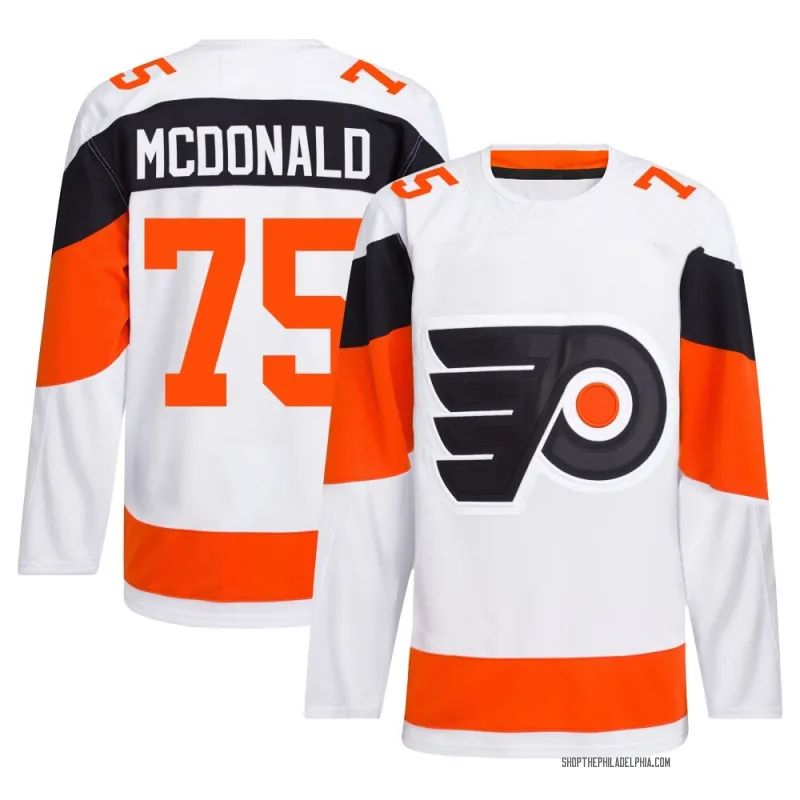 White Men's Hunter McDonald Authentic Philadelphia Flyers 2024 Stadium Series Primegreen Jersey