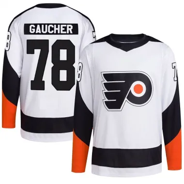 White Men's Jacob Gaucher Authentic Philadelphia Flyers Reverse Retro 2.0 Jersey