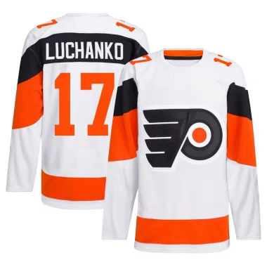 White Men's Jett Luchanko Authentic Philadelphia Flyers 2024 Stadium Series Primegreen Jersey