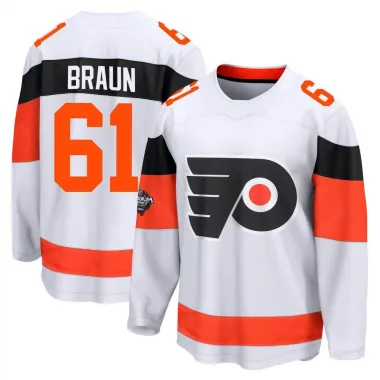 White Men's Justin Braun Breakaway Philadelphia Flyers 2024 Stadium Series Jersey