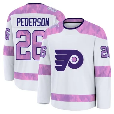 White Men's Lane Pederson Premium Philadelphia Flyers 2024 Hockey Fights Cancer Practice Jersey