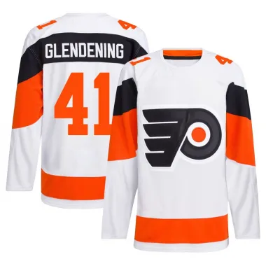 White Men's Luke Glendening Authentic Philadelphia Flyers 2024 Stadium Series Primegreen Jersey