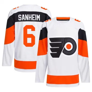 White Men's Travis Sanheim Authentic Philadelphia Flyers 2024 Stadium Series Primegreen Jersey