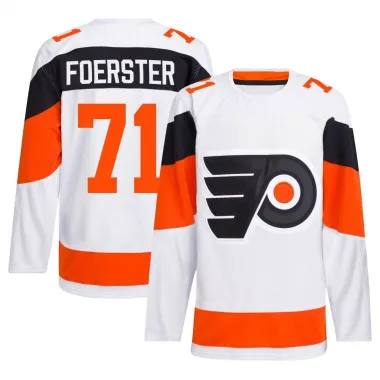 White Men's Tyson Foerster Authentic Philadelphia Flyers 2024 Stadium Series Primegreen Jersey