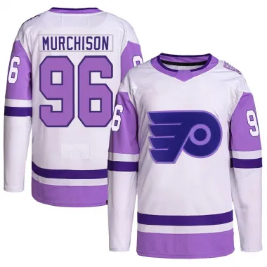 White/Purple Men's Ty Murchison Authentic Philadelphia Flyers Hockey Fights Cancer Primegreen Jersey