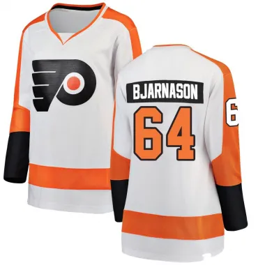 White Women's Carson Bjarnason Breakaway Philadelphia Flyers Away Jersey