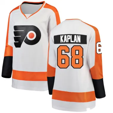 White Women's Devin Kaplan Breakaway Philadelphia Flyers Away Jersey