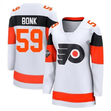 White Women's Oliver Bonk Breakaway Philadelphia Flyers 2024 Stadium Series Jersey