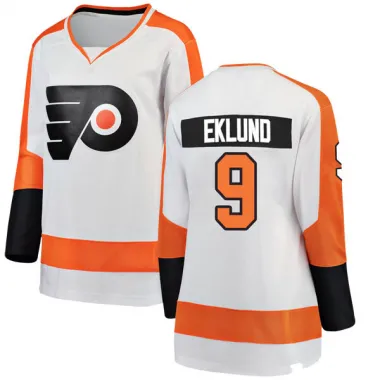White Women's Pelle Eklund Breakaway Philadelphia Flyers Away Jersey
