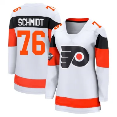 White Women's Roman Schmidt Breakaway Philadelphia Flyers 2024 Stadium Series Jersey