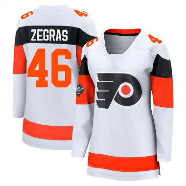 White Women's Trevor Zegras Breakaway Philadelphia Flyers 2024 Stadium Series Jersey