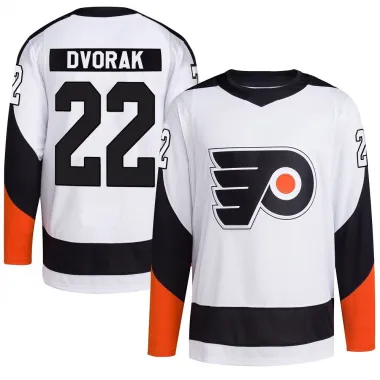 White Youth Christian Dvorak Authentic Philadelphia Flyers Reverse Retro 2.0 Jersey