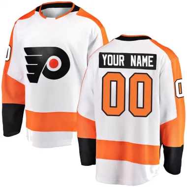 White Youth Custom Breakaway Philadelphia Flyers Away Jersey