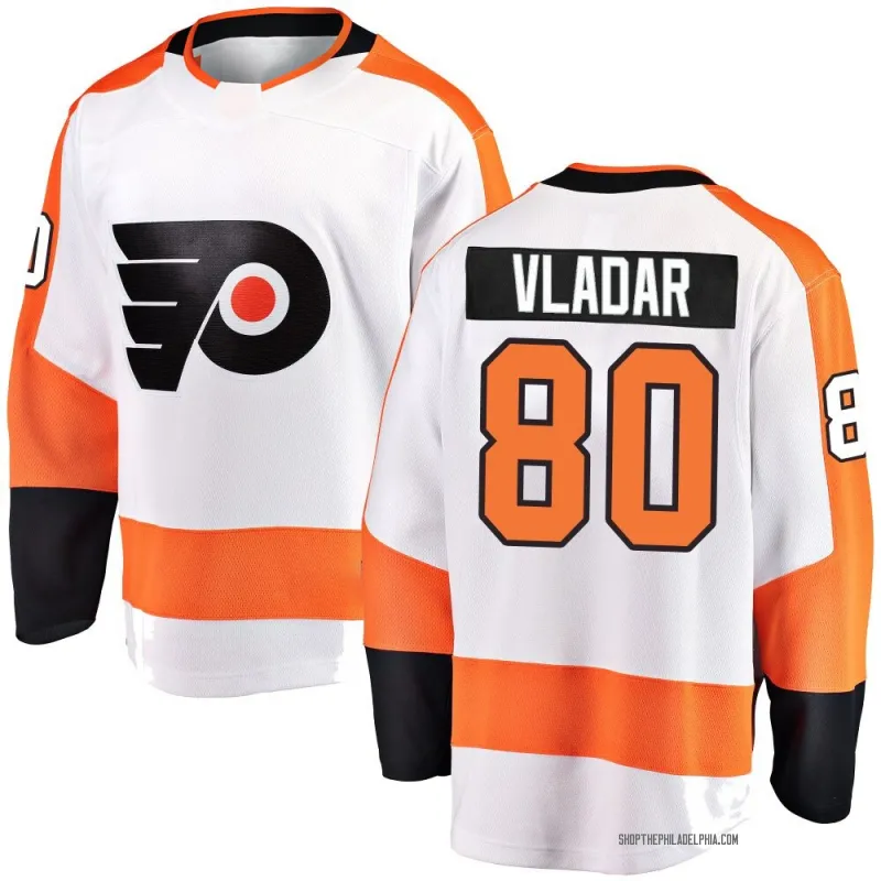 White Youth Dan Vladar Breakaway Philadelphia Flyers Away Jersey