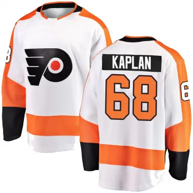 White Youth Devin Kaplan Breakaway Philadelphia Flyers Away Jersey