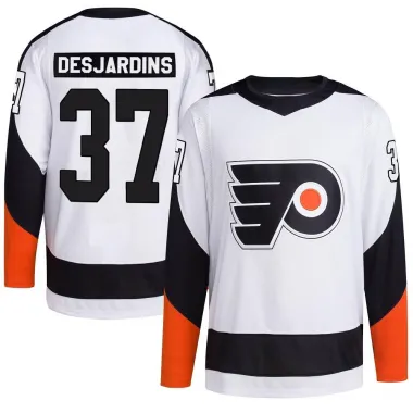 White Youth Eric Desjardins Authentic Philadelphia Flyers Reverse Retro 2.0 Jersey