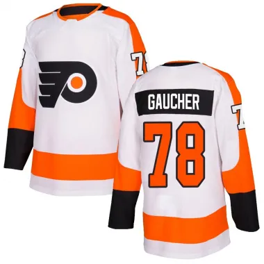 White Youth Jacob Gaucher Authentic Philadelphia Flyers Jersey
