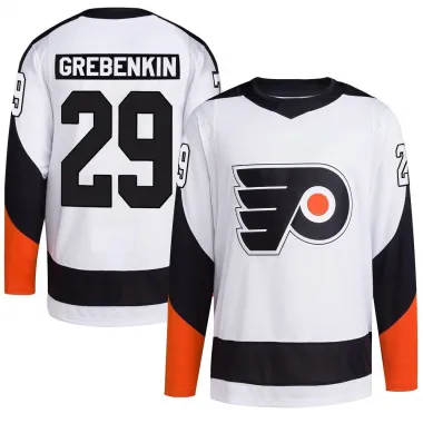 White Youth Nikita Grebenkin Authentic Philadelphia Flyers Reverse Retro 2.0 Jersey