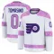 White Youth Philip Tomasino Premium Philadelphia Flyers 2024 Hockey Fights Cancer Practice Jersey