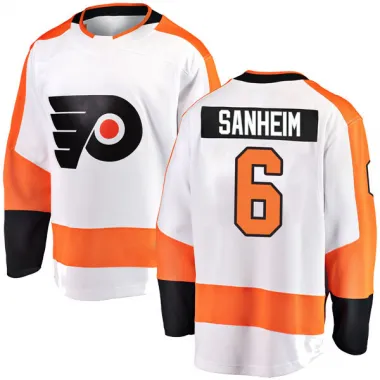 White Youth Travis Sanheim Breakaway Philadelphia Flyers Away Jersey