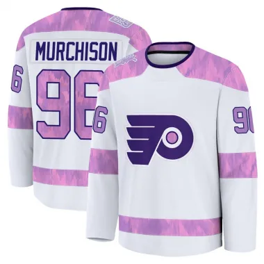White Youth Ty Murchison Premium Philadelphia Flyers 2024 Hockey Fights Cancer Practice Jersey
