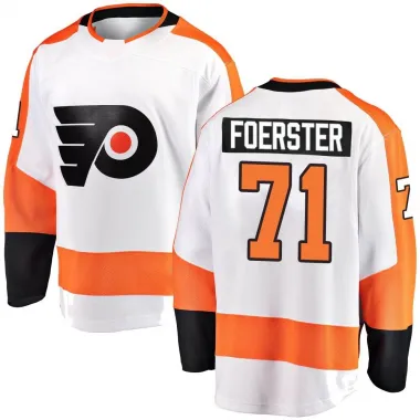 White Youth Tyson Foerster Breakaway Philadelphia Flyers Away Jersey